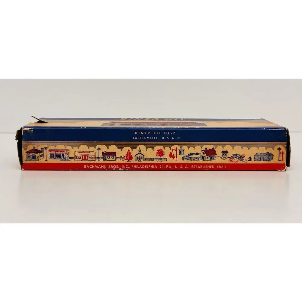 Plasticville O & S Gauge Diner Kit Chrome & Red DE-7 Complete w/ Box